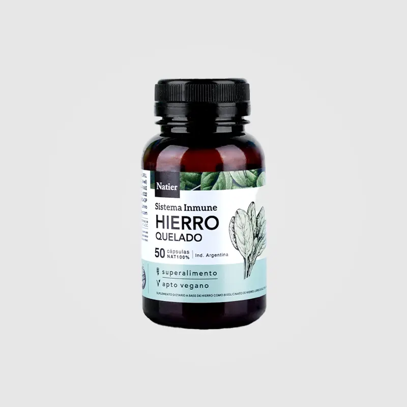 Hierro Quelado - Natier - 50 CAPS