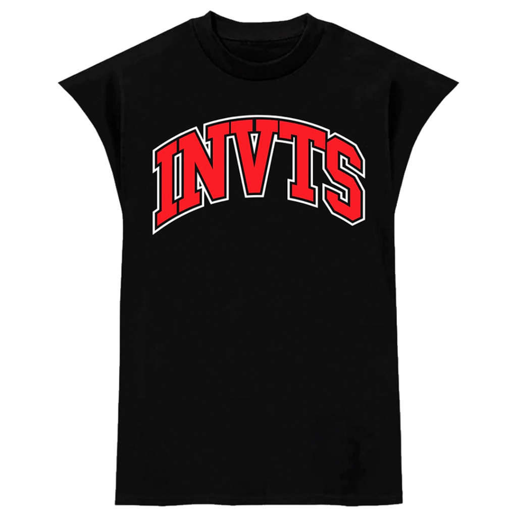 Sleeveless College Black & Red - INVICTUS