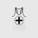 Musculosa Stringer Cross White - INVICTUS
