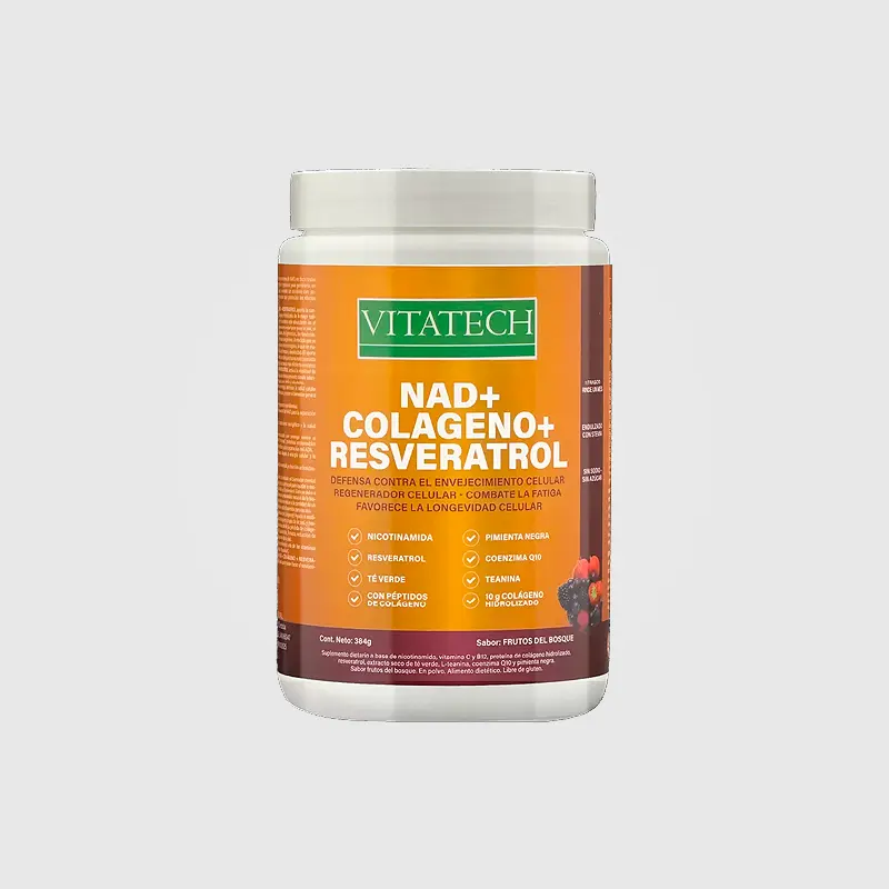 NAD+ Colágeno+ Resveratrol x 384 gr - Frutos del bosque 