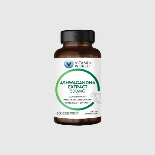 Ashwagandha Extract 500mg - Vitamin World - 60 CAPS