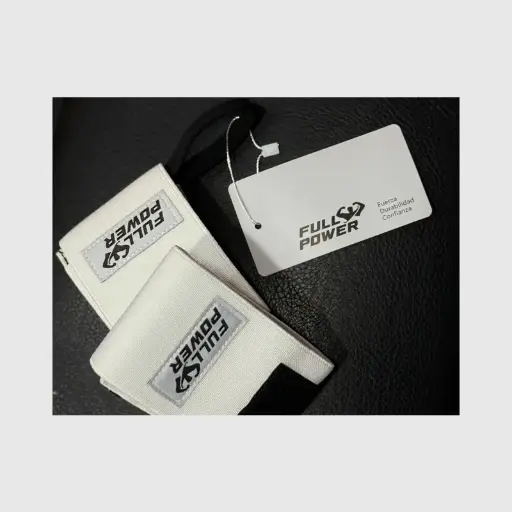 Muñequeras RIGIDAS POWER BLOCK 60cm - Total White LIMITED edition 