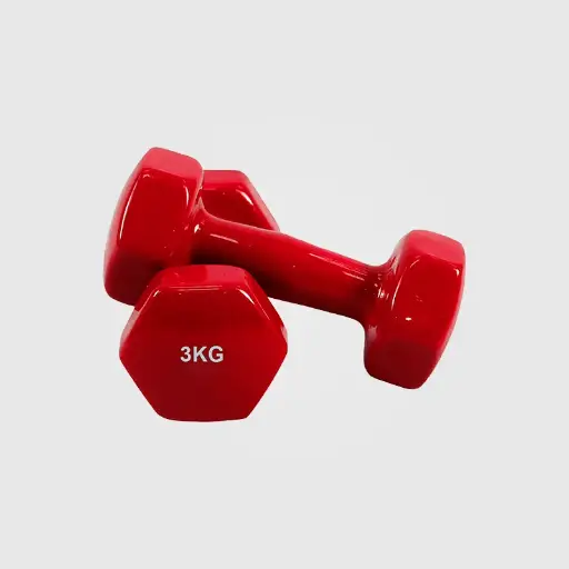 Mancuerna Vinilo 3kg - Importada - UNIDAD - ROJO  