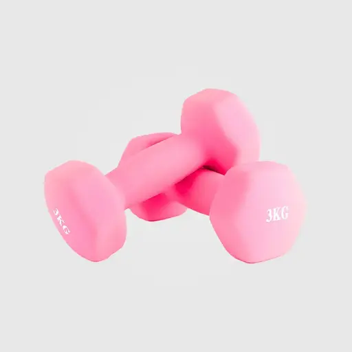 Mancuerna Vinilo 3kg - Importada - UNIDAD - ROSA
